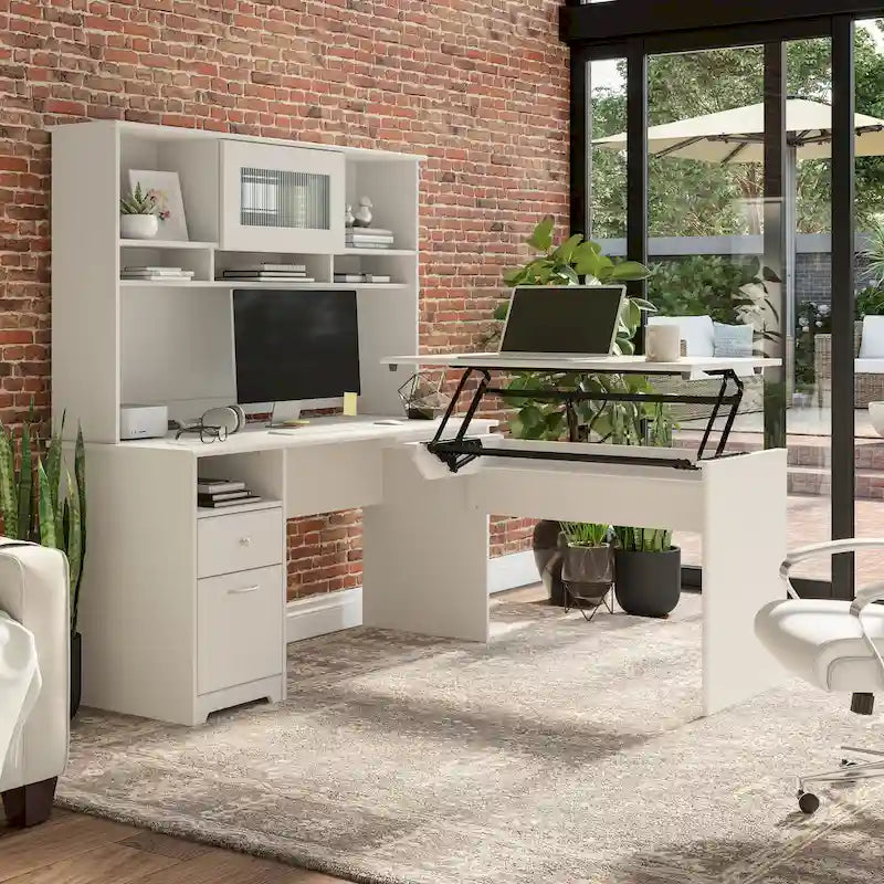 60W Computertisch mit Schubladen und und Stauraum