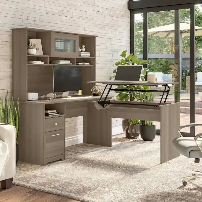 60W Computertisch mit Schubladen und und Stauraum