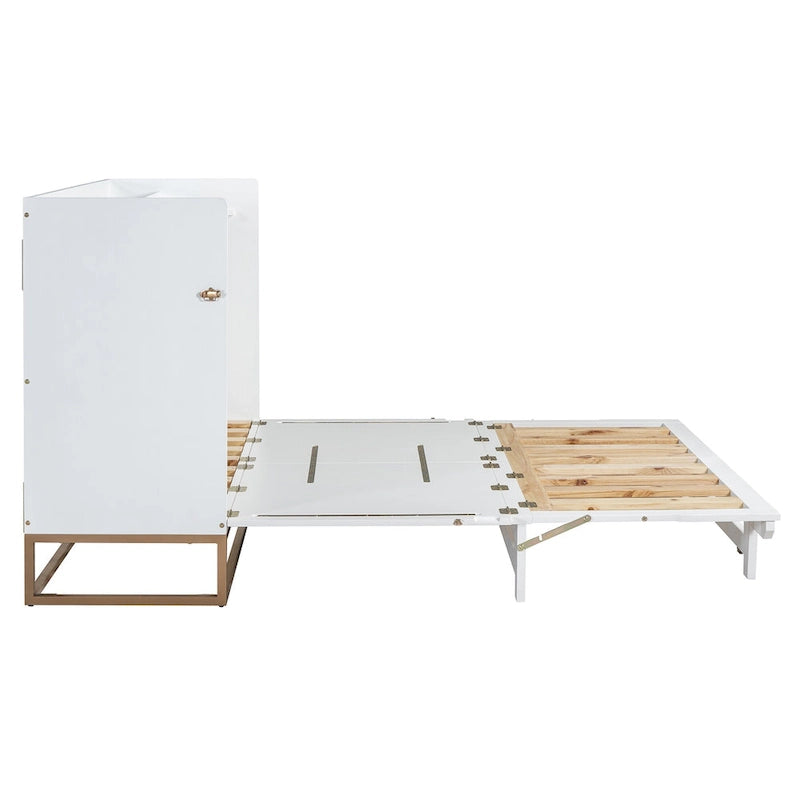 Queen Murphy Bett mit Schrankdesign, multifunktional, 400 Pfund Tragkraft