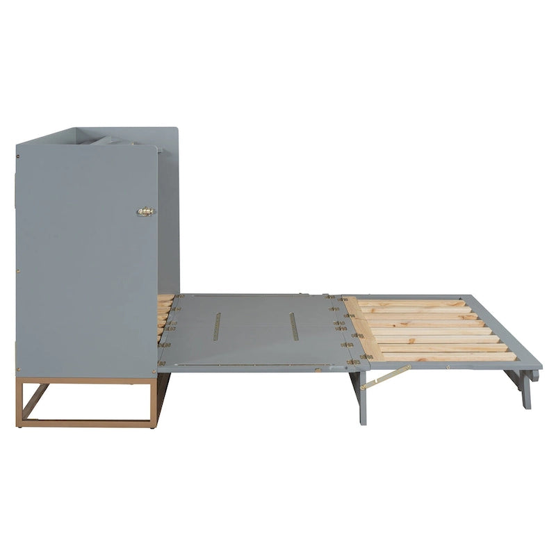 Queen Murphy Bett mit Schrankdesign, multifunktional, 400 Pfund Tragkraft