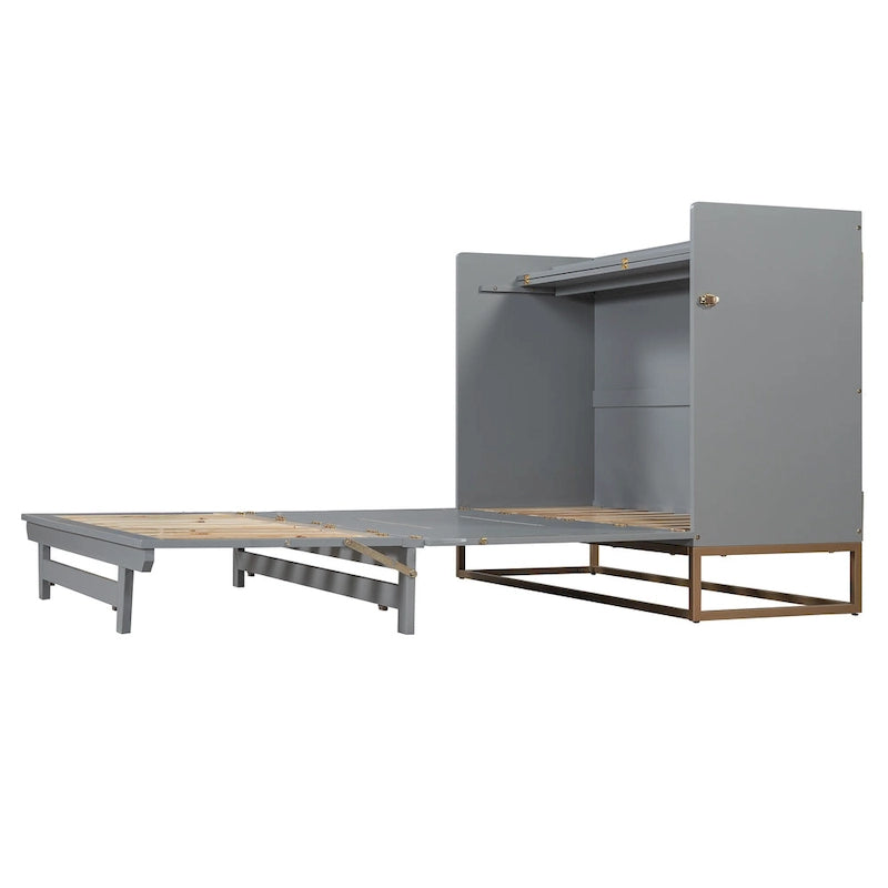 Queen Murphy Bett mit Schrankdesign, multifunktional, 400 Pfund Tragkraft