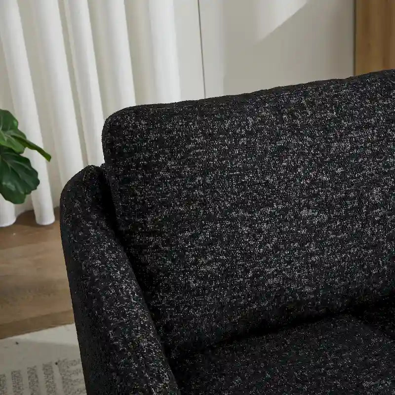 Schwarz + Grau 31.5 Chenille Drehbarer Akzentsessel