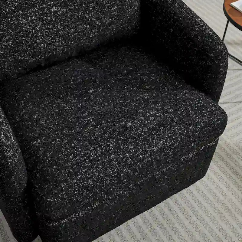 Schwarz + Grau 31.5 Chenille Drehbarer Akzentsessel
