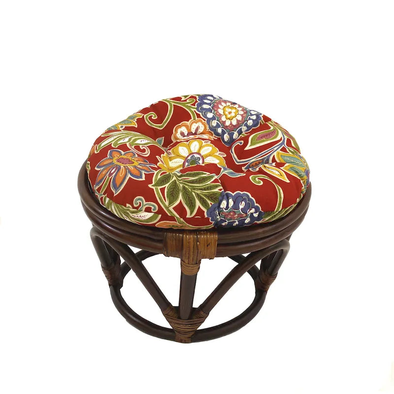 Rattan-Hocker mit Kissen