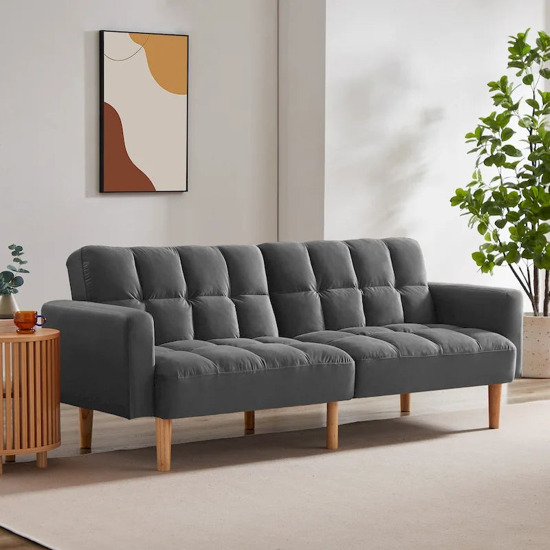 79.52W Modernes, umwandelbares Samtsofa für Gäste- und Wohnzimmer