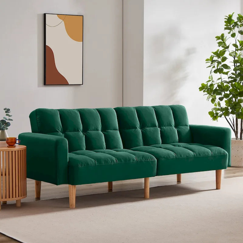 79.52W Modernes, umwandelbares Samtsofa für Gäste- und Wohnzimmer