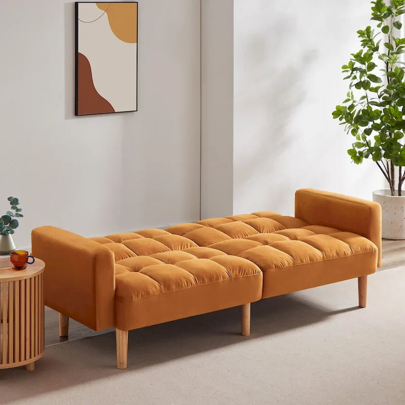 79.52W Modernes, umwandelbares Samtsofa für Gäste- und Wohnzimmer
