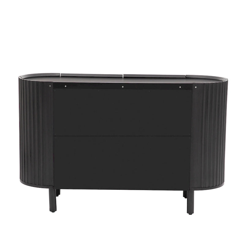 Geschwungenes Design Sideboard im Light-Luxury-Stil mit verstellbaren Einlegeböden