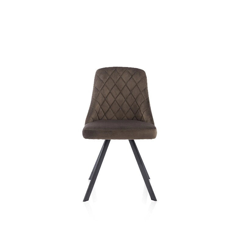 Mid-Century Modern Esszimmerstühle mit Rautensteppung, 2er-Set