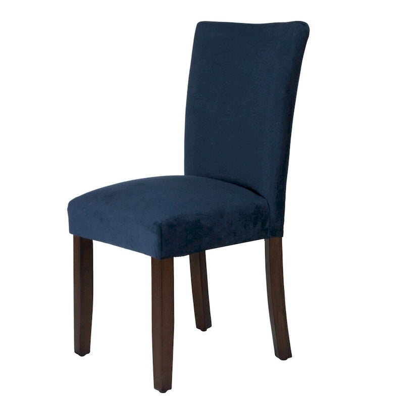 Klassischer Parsons Esszimmerstuhl aus Samt - Dunkelblau (2er-Set)