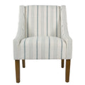 Moderner Swoop-Akzentsessel - Blau Calypso-Streifen