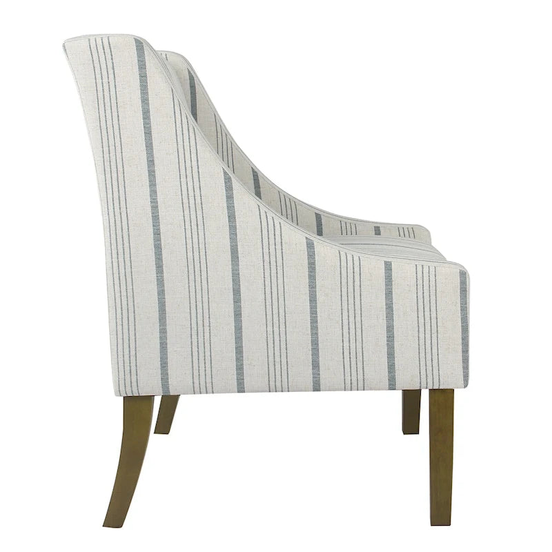 Moderner Swoop-Akzentsessel - Blau Calypso-Streifen