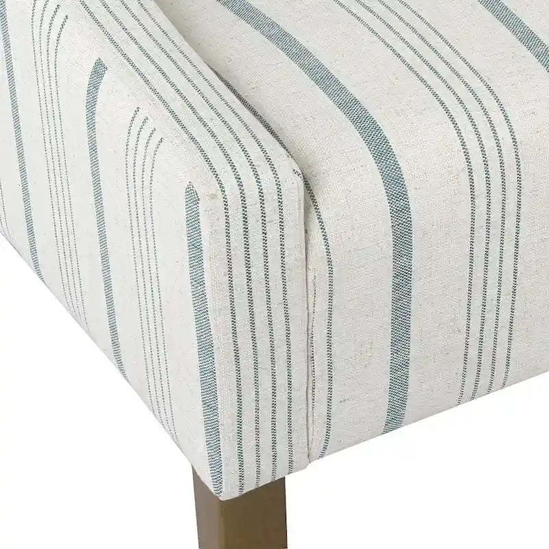 Moderner Swoop-Akzentsessel - Blau Calypso-Streifen