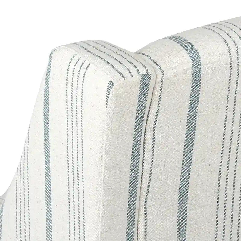 Moderner Swoop-Akzentsessel - Blau Calypso-Streifen