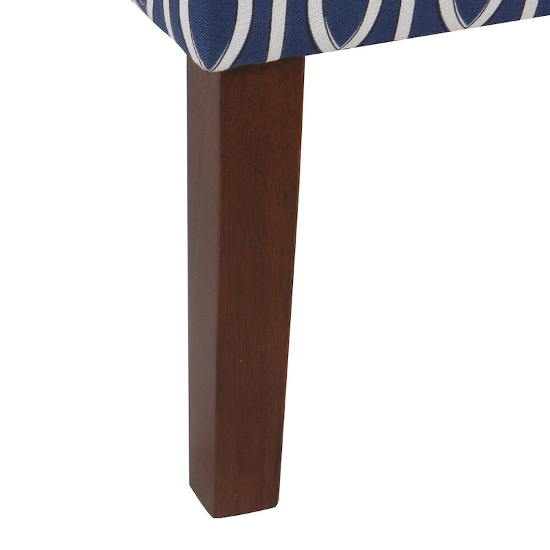 Blauer Trellis Swoop Akzentsessel