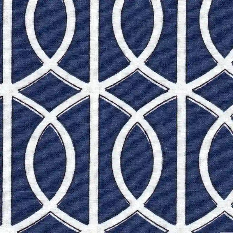 Blauer Trellis Swoop Akzentsessel