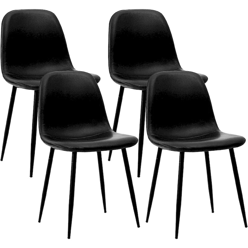 Moderner Polsterstuhl mit Kunstlederbezug für das Esszimmer, 4er-Set