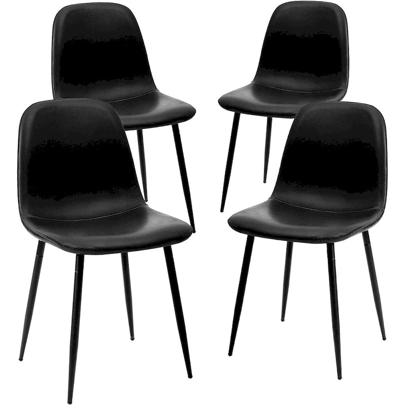 Moderner Polsterstuhl mit Kunstlederbezug für das Esszimmer, 4er-Set