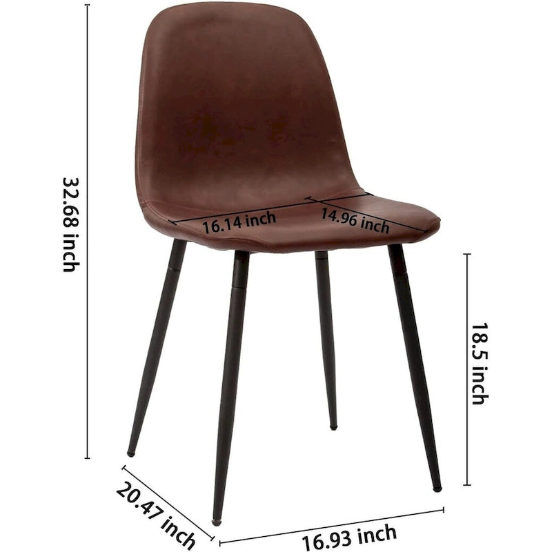 Moderner Polsterstuhl mit Kunstlederbezug für das Esszimmer, 4er-Set