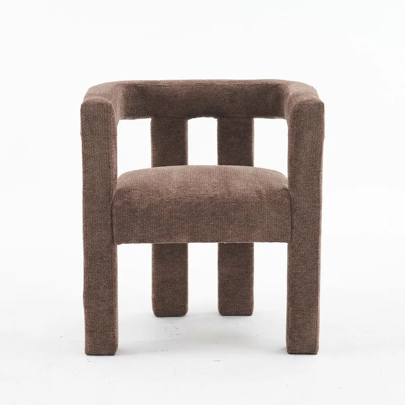Set aus 1 schick designten, tonnenförmigen Akzent-Sessel mit Stoffbezug