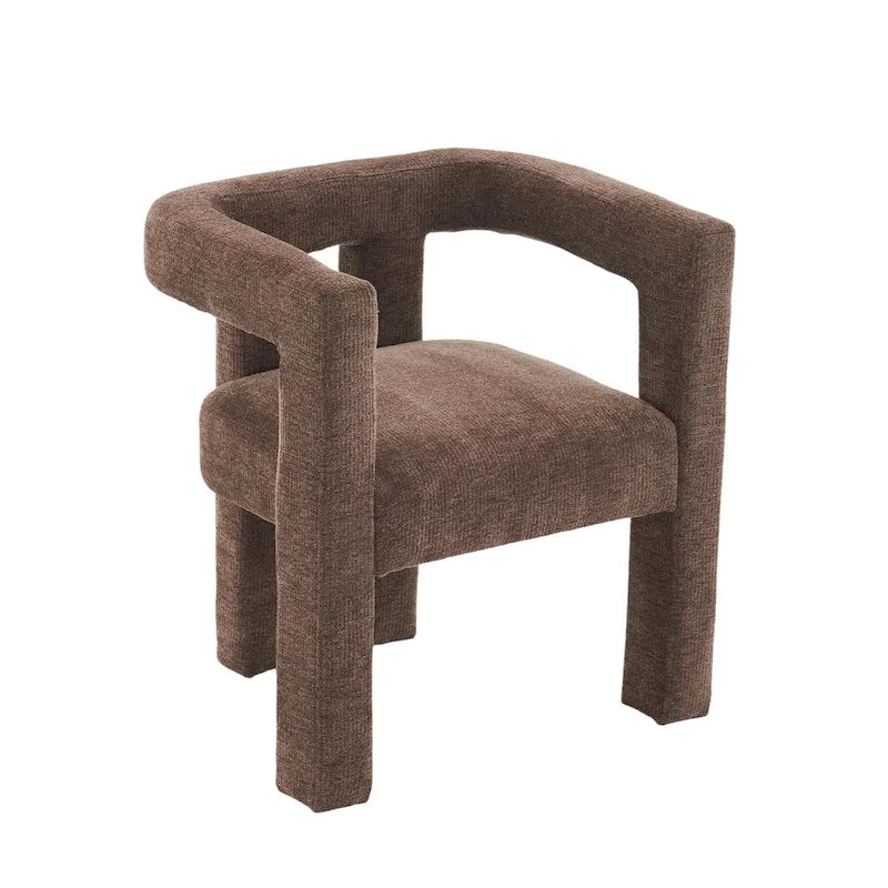 Set aus 1 schick designten, tonnenförmigen Akzent-Sessel mit Stoffbezug