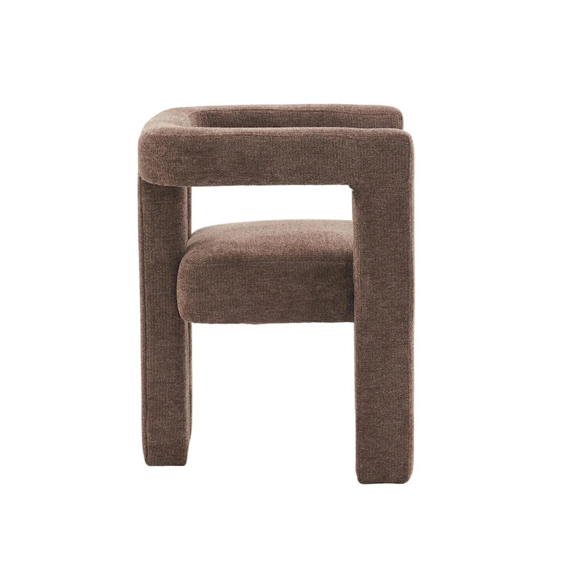 Set aus 1 schick designten, tonnenförmigen Akzent-Sessel mit Stoffbezug