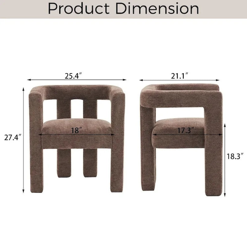 Set aus 1 schick designten, tonnenförmigen Akzent-Sessel mit Stoffbezug