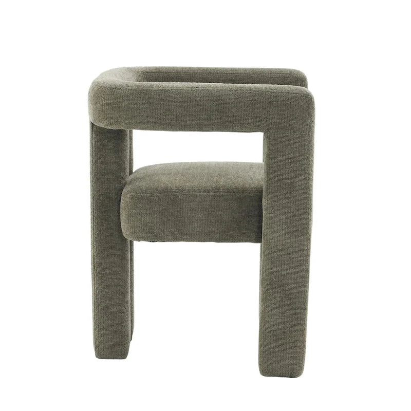Set aus 1 schick designten, tonnenförmigen Akzent-Sessel mit Stoffbezug