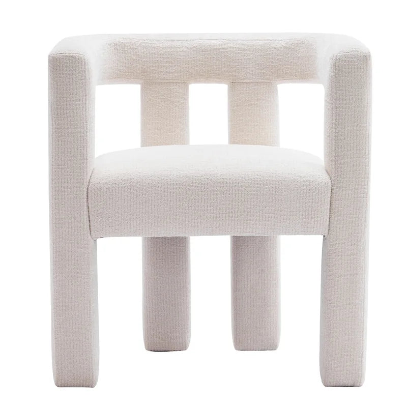 Set aus 1 schick designten, tonnenförmigen Akzent-Sessel mit Stoffbezug