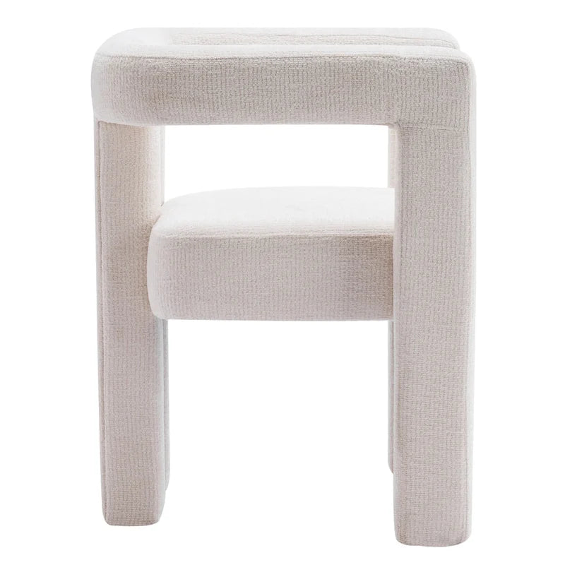 Set aus 1 schick designten, tonnenförmigen Akzent-Sessel mit Stoffbezug