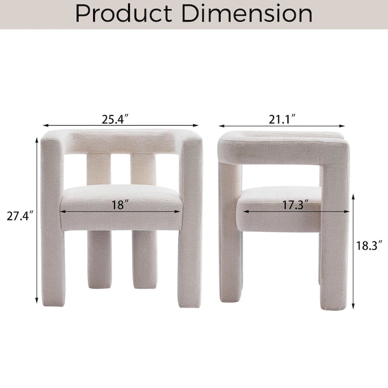Set aus 1 schick designten, tonnenförmigen Akzent-Sessel mit Stoffbezug