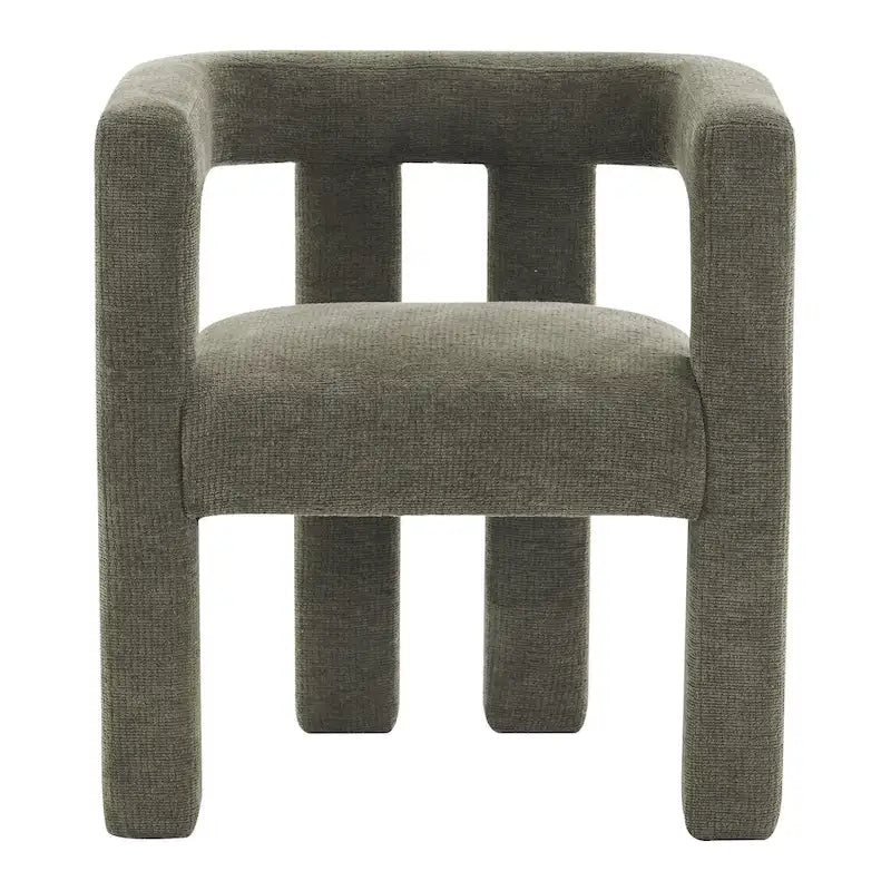 Set aus 1 schick designten, tonnenförmigen Akzent-Sessel mit Stoffbezug