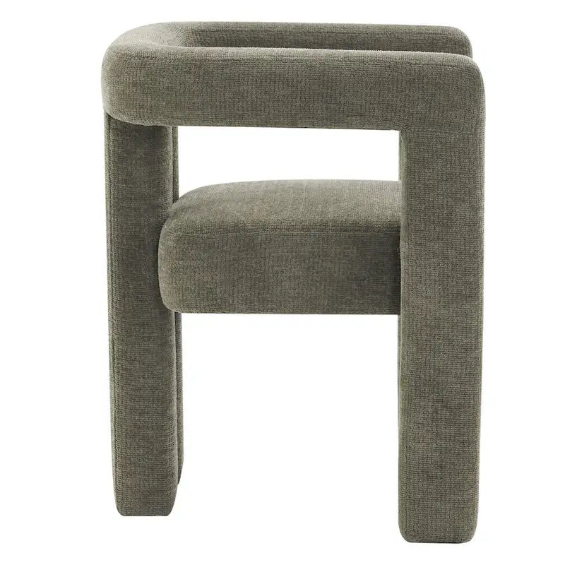 Set aus 1 schick designten, tonnenförmigen Akzent-Sessel mit Stoffbezug