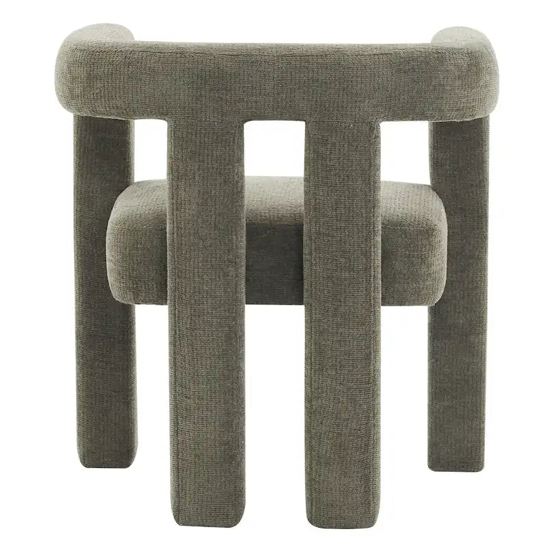 Set aus 1 schick designten, tonnenförmigen Akzent-Sessel mit Stoffbezug