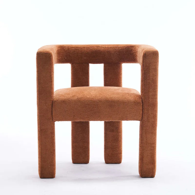 Set aus 1 schick designten, tonnenförmigen Akzent-Sessel mit Stoffbezug