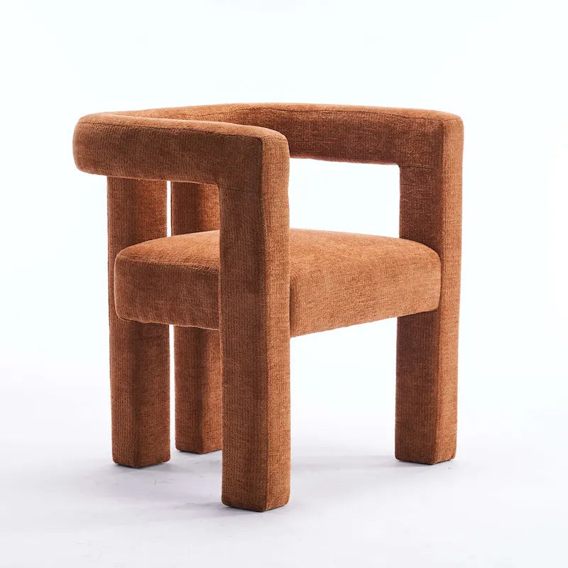 Set aus 1 schick designten, tonnenförmigen Akzent-Sessel mit Stoffbezug
