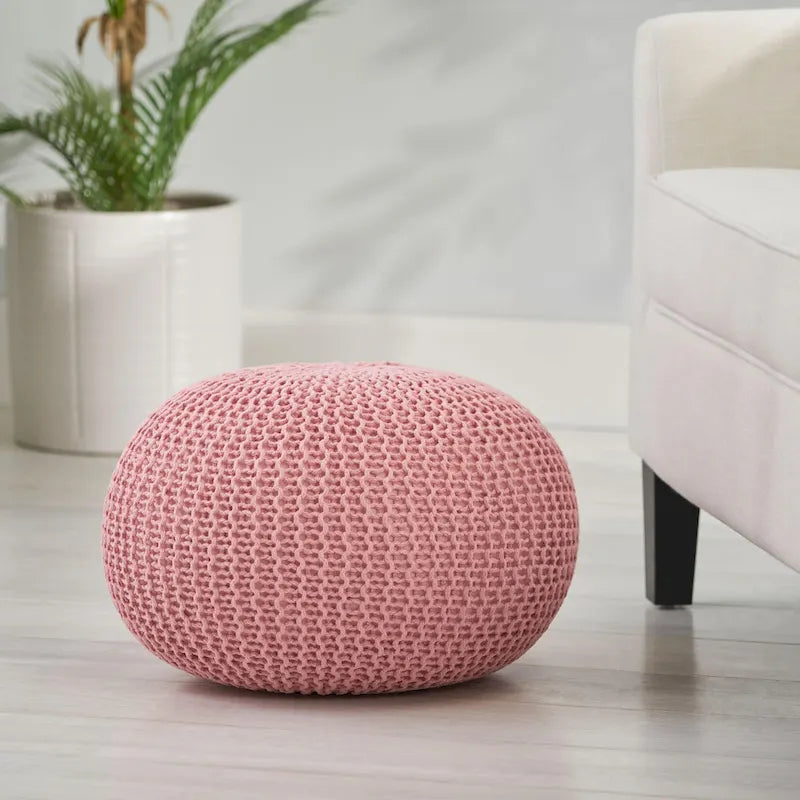 Gestrickter Baumwoll-Pouf