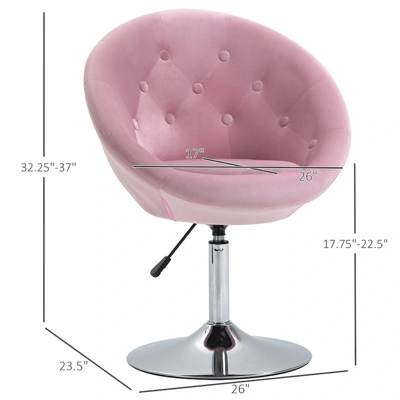 Drehbarer Akzentstuhl, höhenverstellbarer Make-up-Schminktisch & Freizeit-Lounge-Sessel