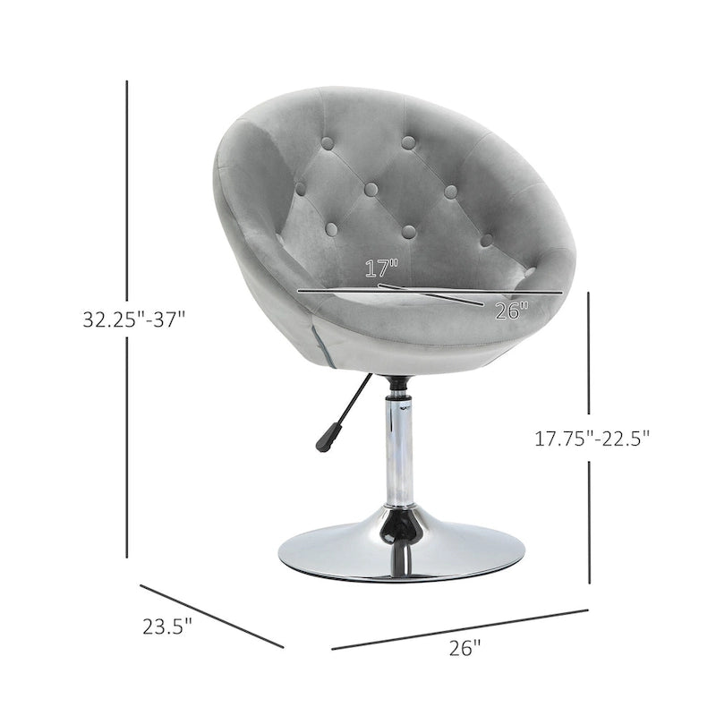 Drehbarer Akzentstuhl, höhenverstellbarer Make-up-Schminktisch & Freizeit-Lounge-Sessel