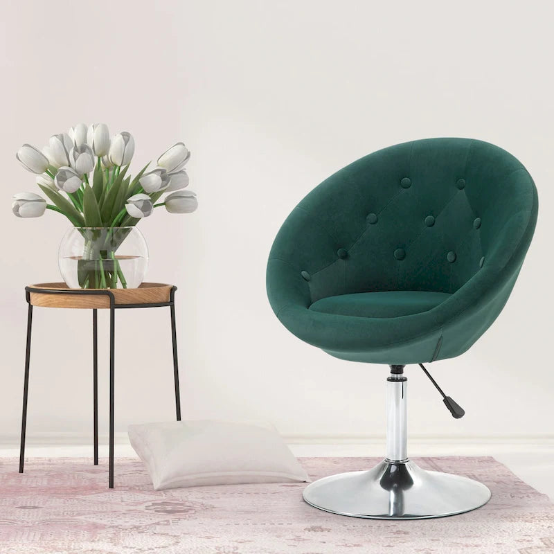 Drehbarer Akzentstuhl, höhenverstellbarer Make-up-Schminktisch & Freizeit-Lounge-Sessel