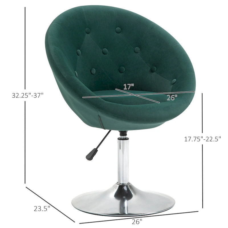 Drehbarer Akzentstuhl, höhenverstellbarer Make-up-Schminktisch & Freizeit-Lounge-Sessel