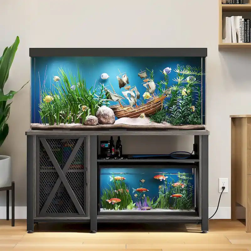 55-75 Gallon Aquarium Unterschrank mit Steckdosen und Stauschrank