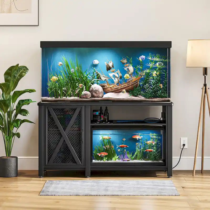 55-75 Gallon Aquarium Unterschrank mit Steckdosen und Stauschrank