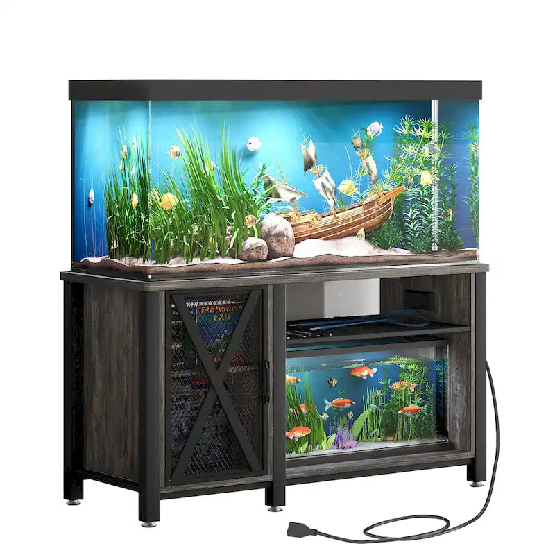 55-75 Gallon Aquarium Unterschrank mit Steckdosen und Stauschrank