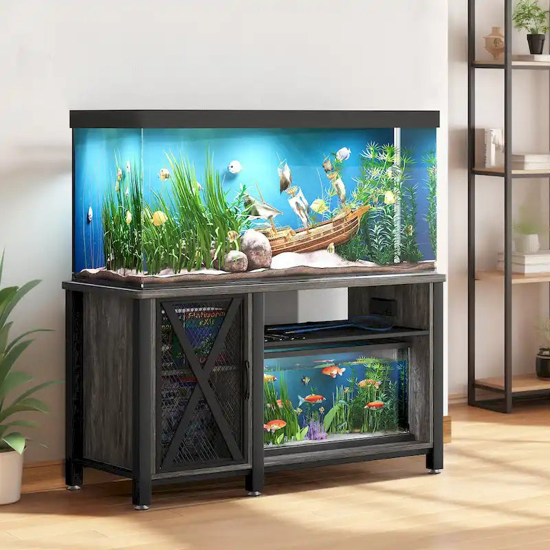 55-75 Gallon Aquarium Unterschrank mit Steckdosen und Stauschrank
