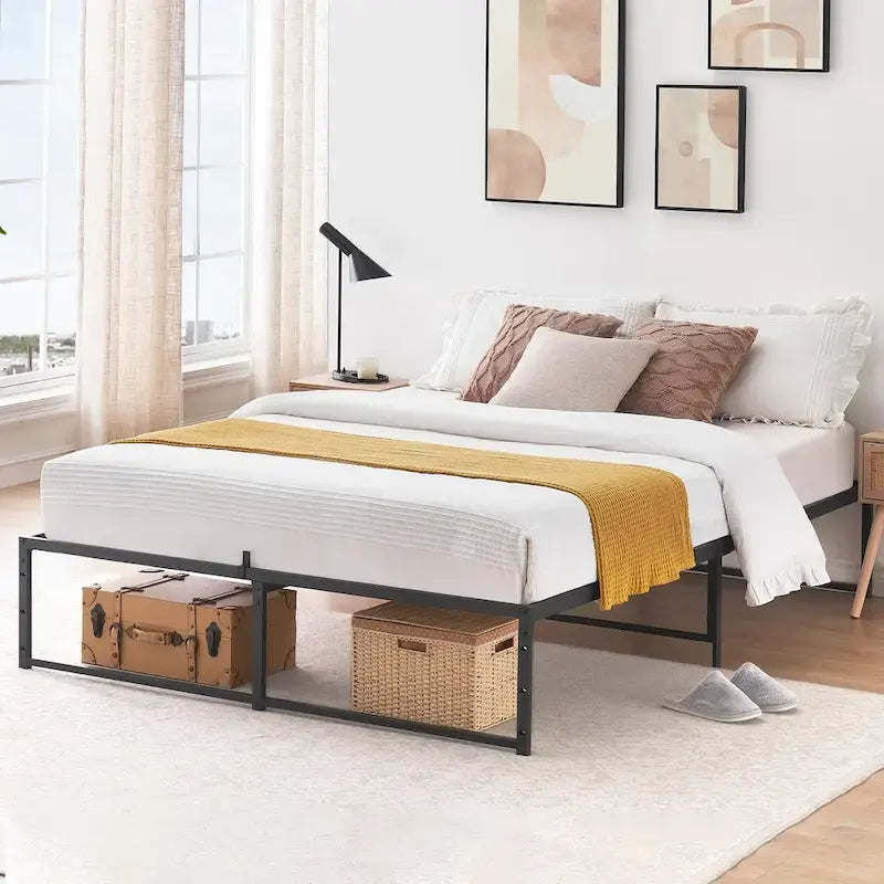 Bettgestell, kein Boxspringbett erforderlich, mit 14 Zoll Stauraum, belastbar bis 800 Lbs