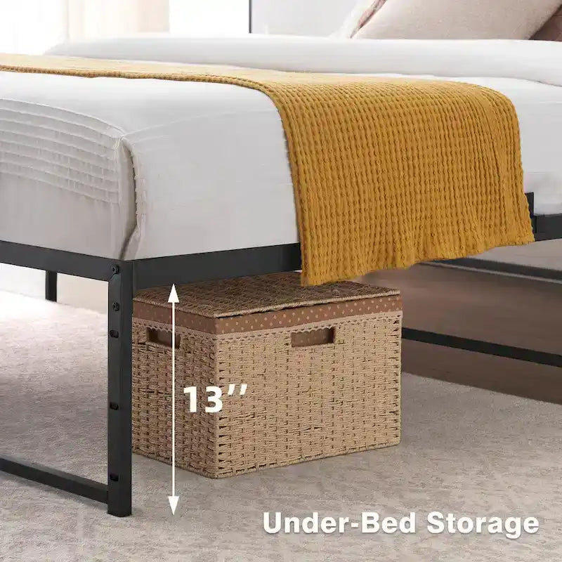 Bettgestell, kein Boxspringbett erforderlich, mit 14 Zoll Stauraum, belastbar bis 800 Lbs