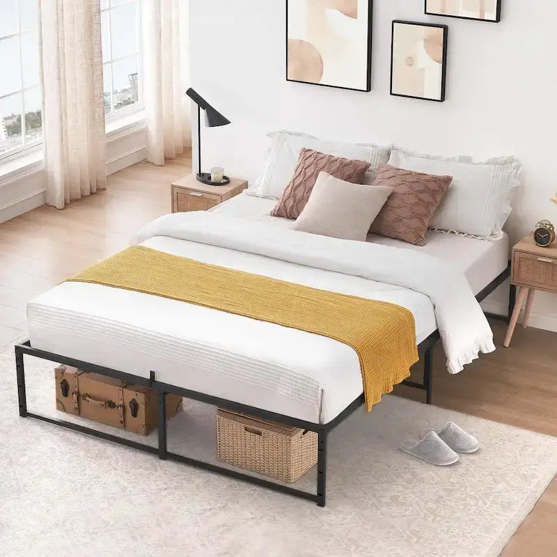 Bettgestell, kein Boxspringbett erforderlich, mit 14 Zoll Stauraum, belastbar bis 800 Lbs