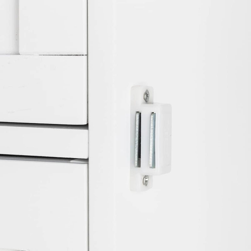 Badezimmerschrank mit Einzeltür und 4 Schubladen, Weiß