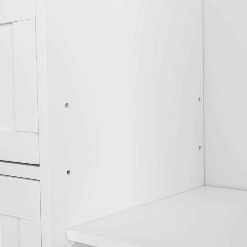 Badezimmerschrank mit Einzeltür und 4 Schubladen, Weiß